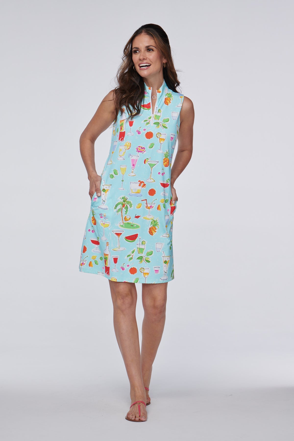 Sleeveless Mock Neck Dress